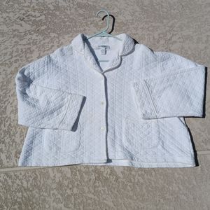 White quilted Christian dior coat